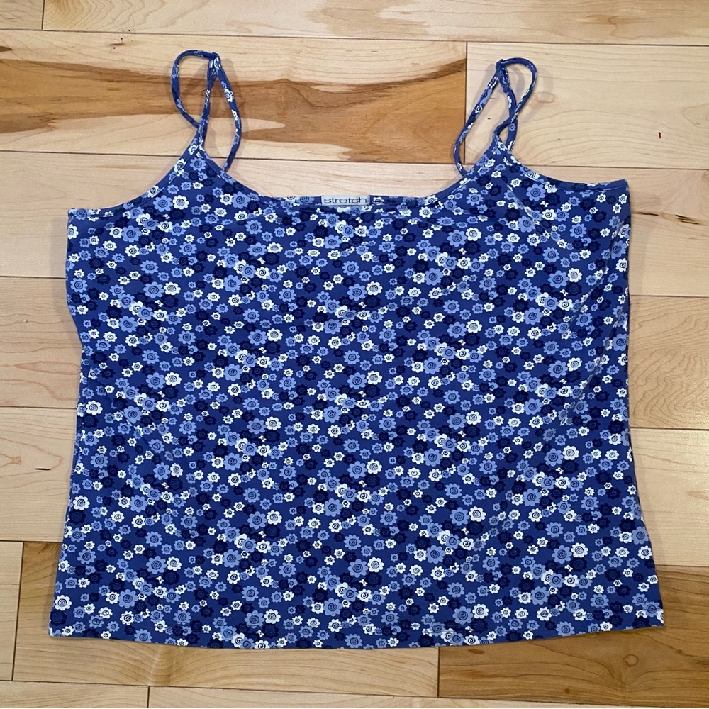 Blue and White Floral Camisole